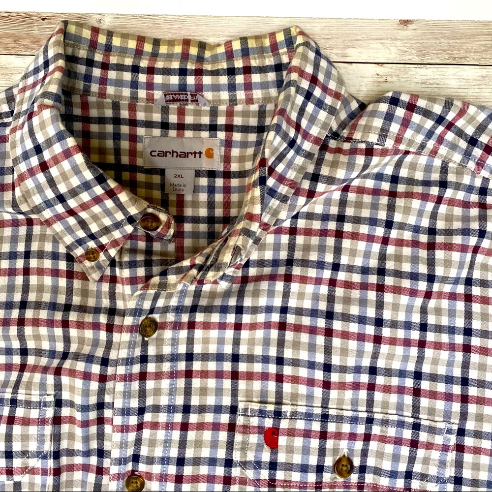 Carhartt Relaxed Fit Button Down Short Sleeve 2XL